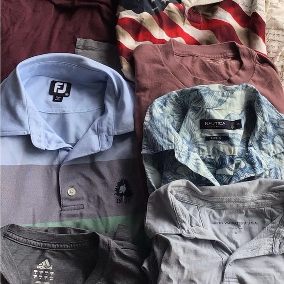 Men’s assorted shirts tshirts polo 1/4 zip small medium USA classic lot - Picture 1 of 6